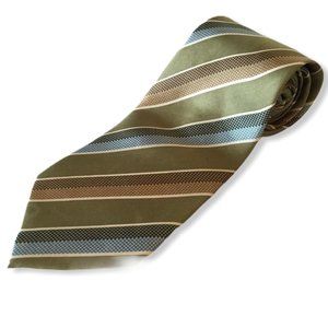 Marquis Men's Neck tie 100% silk green blue